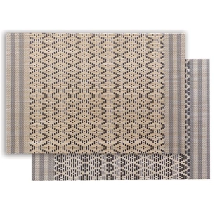 set de table kadra naturel/noir 33x45 - sde ld