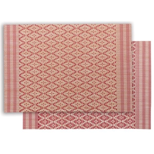 set de table kadra naturel/rouge 33x45 - sde ld