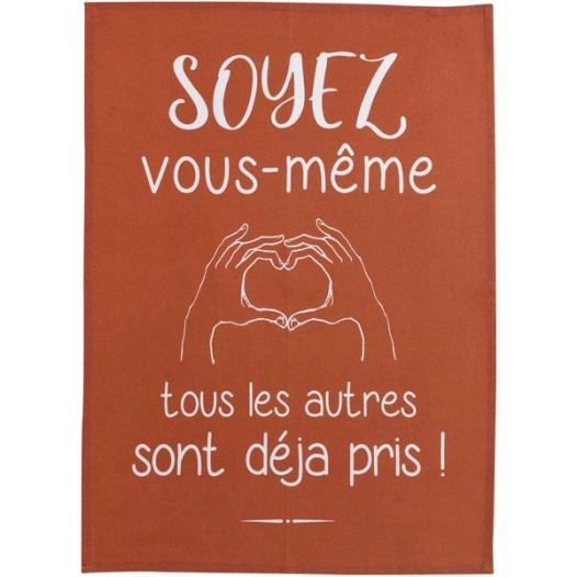 torchon vous-meme rouge 50x70 - sde ld