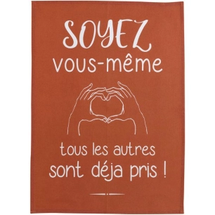 torchon vous-meme rouge 50x70 - sde ld