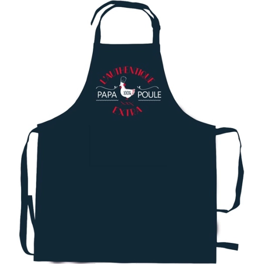 tablier papa poule recycle indigo 72x90 - sde ld