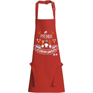 tablier enfant je prends les commandes rouge 52x63 - sde ld