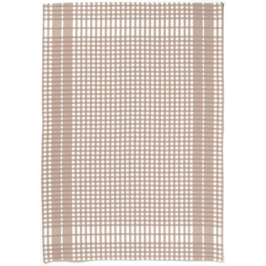 torchon petits carreaux taupe 50x70 - sde ld
