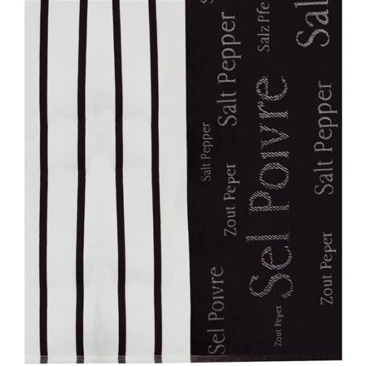 torchon jacquard sel & poivre noir 50x70 - sde ld