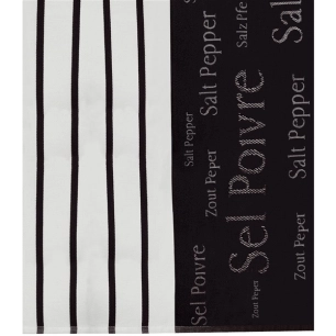 torchon jacquard sel & poivre noir 50x70 - sde ld