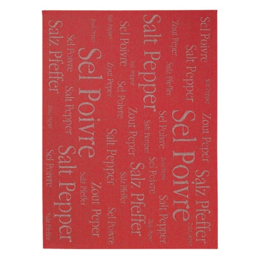 torchon metis sel & poivre rouge 50x70 - sde ld