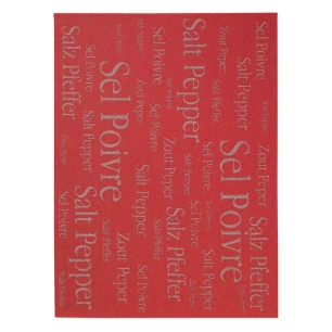 torchon metis sel & poivre rouge 50x70 - sde ld