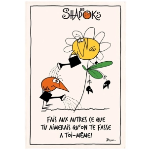 torchon shadoks fais aux autres ecru 48x72 - sde ld