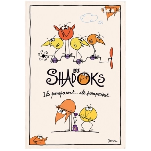 torchon shadoks ils pompaient ecru 48x72 - sde ld