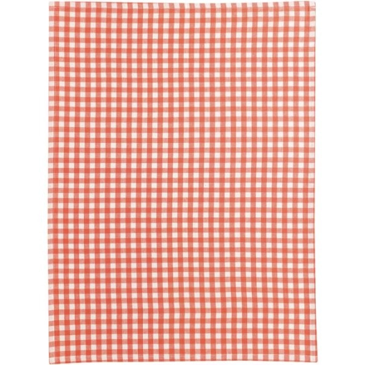 torchon recycle vichy peche 50x70 - sde ld