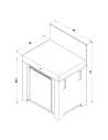 base modulo s/porte gris cargo base de module 80 cm sans porte pour frigo 75 l encastrã‰ ou kit 2 tiroirs - eno pem