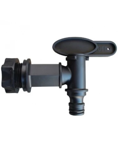 Robinet pour récupérateur d'eau rond à poser 200 et 500 litres 20 x 27