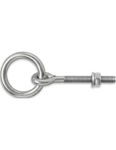 Anneau d'Écurie avec Écrou Autobloquant Zingué D10mm - Chapuis