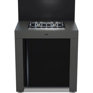 module cuisine ext. 80 cm - table gaz 2 feux incl. - inox marine - allum. ã©lectr. - sã©cu thermoc. - butane/propane - gri - eno