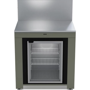 cuisine ext. modulaire - frigo encastr. 75 l tropic. cl. t - 2 clayettes - led - kit encastr. incl. - pieds rã©gl. - saug - eno