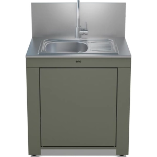 cuisine ext. modulo 80 - ã‰vier inox + ã©goutt. rã©versible - mitig. + bonde + siphon incl. - porte push-pull soft close - - eno