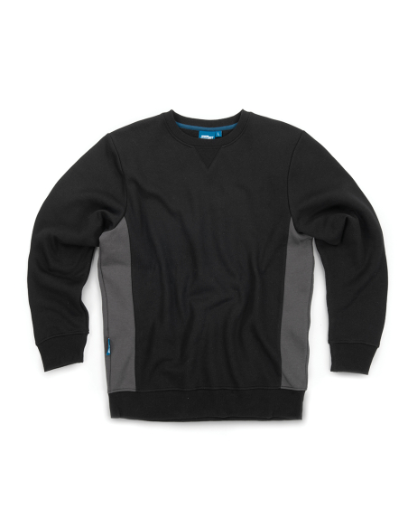 1 sweatshirt bicolore, noir et gris anthracite - taille l - tough grit