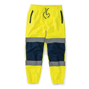 1 pantalon bicolore haute visibilité jaune/bleu marine - taille xxl - tough grit