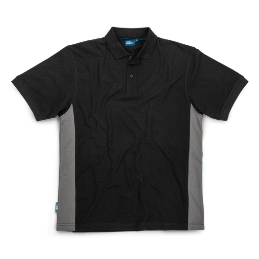 1 polo bicolore, noir et gris anthracite - taille xs - tough grit