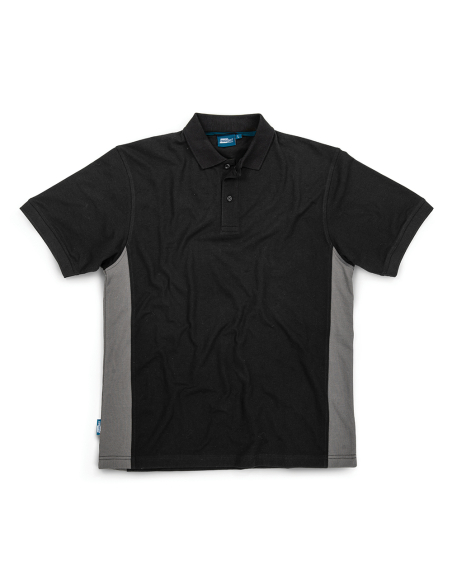 1 polo bicolore, noir et gris anthracite - taille xs - tough grit