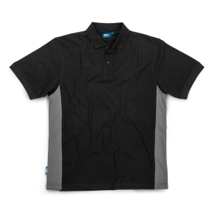 1 polo bicolore, noir et gris anthracite - taille xs - tough grit