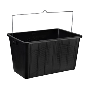 seau à peinture rectangulaire - noir, 15 l - silverline