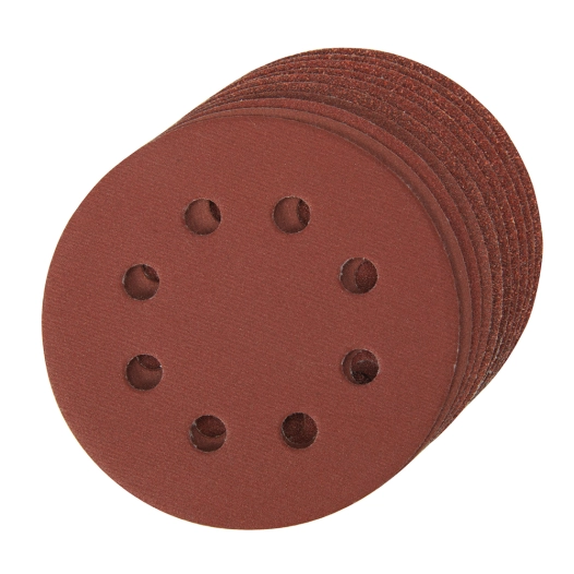 disques abrasifs perforés auto-agrippants, 115 mm, 10 pcs - grains : 4 x 60, 2 x 80, 120 et 240 - silverline