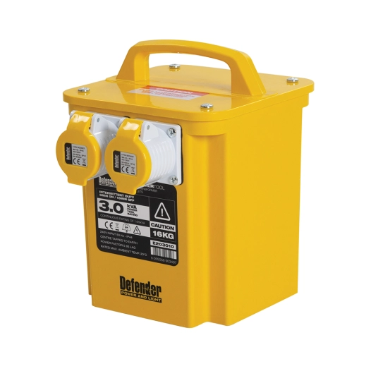 transformateur électrique portable, 3 kva, 16 a - 110 v - defender