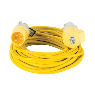 rallonge électrique jaune, 1,5 mm², 16 a, 14 m - 110 v - defender