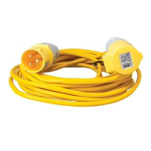 câble électrique, 1,5 mm² x 10 m, jaune - 110 v - defender