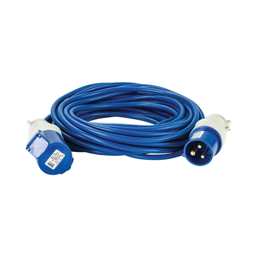 rallonge électrique bleue, 1,5 mm², 16 a, 14 m - 230 v - defender
