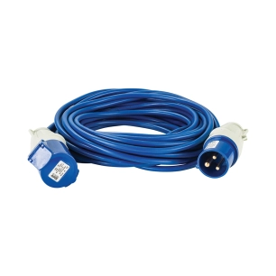 rallonge électrique bleue, 1,5 mm², 16 a, 14 m - 230 v - defender