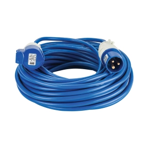 rallonge électrique arctic bleue, 2,5 mm², 16 a, 25 m - 230 v - defender