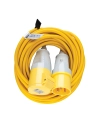 rallonge électrique jaune, 2,5 mm², 32 a, 14 m - 110 v - defender