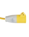 rallonge électrique jaune, 2,5 mm², 32 a, 14 m - 110 v - defender