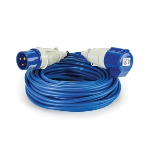 1 rallonge électrique arctic bleue, 2,5 mm², 32 a, 25 m - 230 v - defender