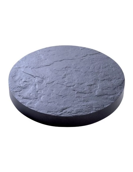 Support roulant rond gris, H,3 x l,30 cm - roule pot - EDA