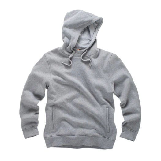 1 sweatshirt à capuche worker gris chiné - taille m - scruffs