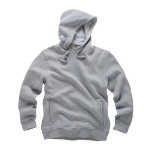 1 sweatshirt à capuche worker gris chiné - taille m - scruffs