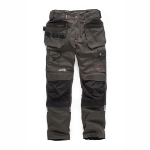 1 pantalon de travail graphite trade stretch - taille 46 r - scruffs