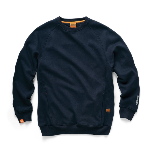 1 sweatshirt eco worker bleu marine - taille xs - scruffs