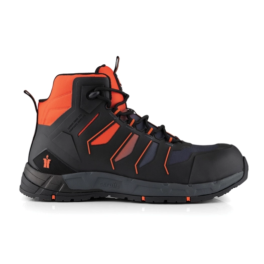 chaussures de sécurité glide, noir et orange - pointure 45 (10,5) - scruffs