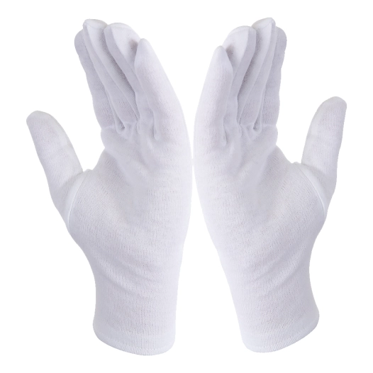 gant coton interlock blanc 9