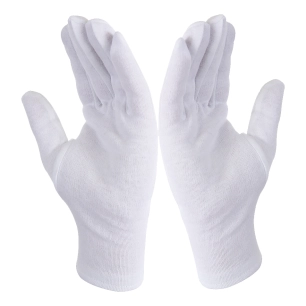 gant coton interlock blanc 9