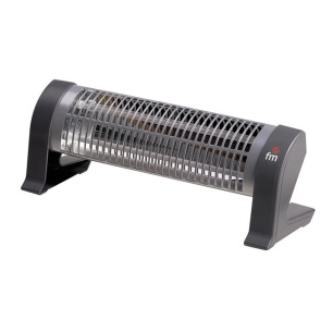radiateur à quartz 2302-c, sur pied, anti-basculement 1200 w, gris, 53 x 14,5 x 17,5 cm