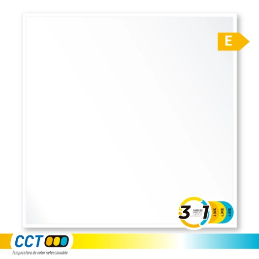 panneau led, 40 w, 3cct (3000-4000-6500k), 4800 lm, 595 x 595 x 28 mm