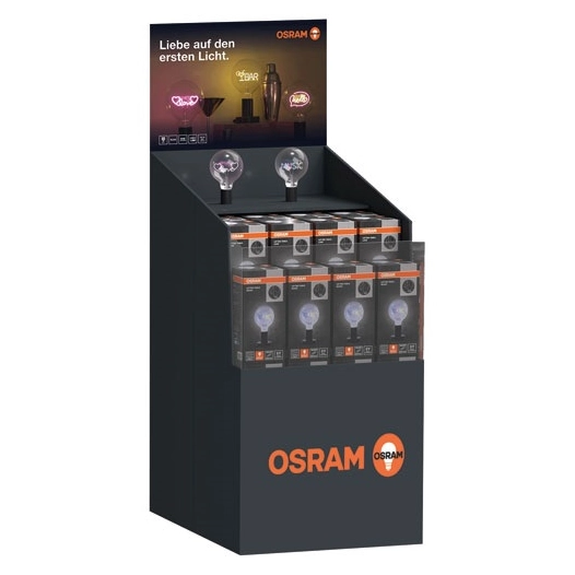 prã©sentoir lampes ã  poser avec ampoules ã  messages x 40 - osram