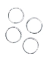 rond de serviette 4,5cm organique argent charm - set/4 - fine dining living