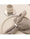 rond de serviette 4,5cm organique argent charm - set/4 - fine dining living