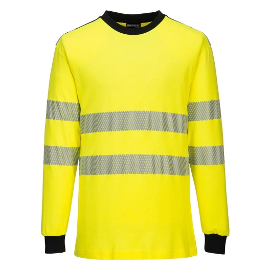 tee shirt modaflame pw3 hv - taille xs - jaune/noir - portwest